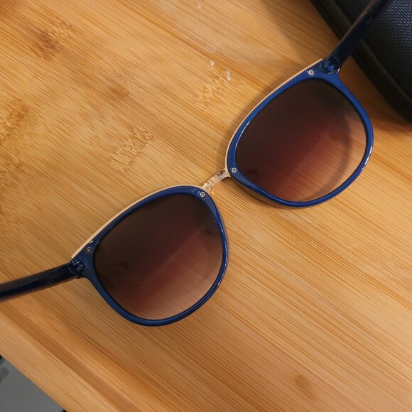 Oscar De La Renta Sunglasses Brown Tortiose Shell & Blue MOD 1270 200 Womens - Picture 8 of 15